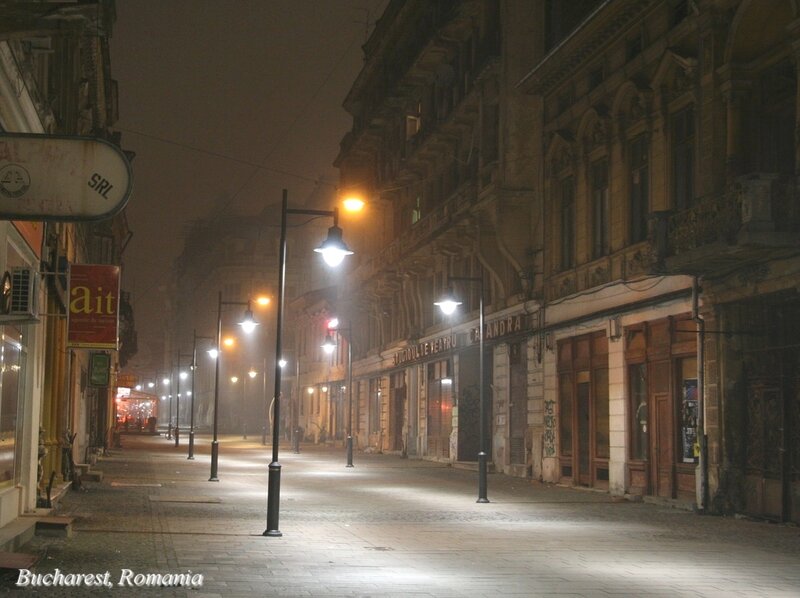 Empty Street at Night — Gray