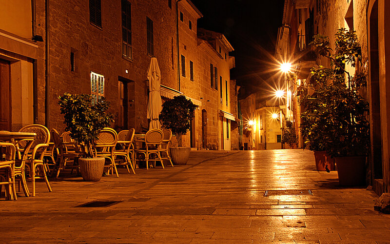 Empty Street at Night — Orange