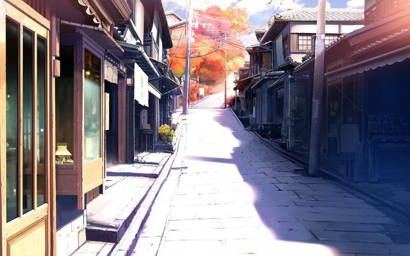 Empty Street in Autumn