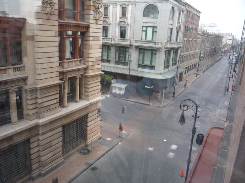 Empty street in historic district