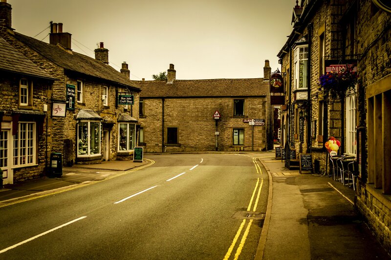 Empty Street in Village