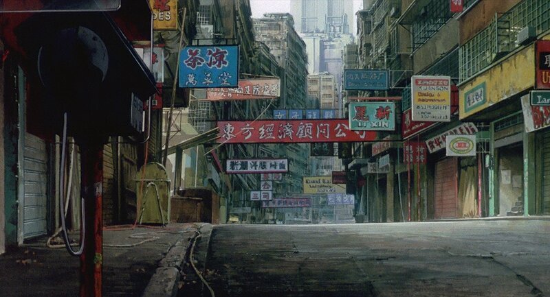 Empty Street with Signs