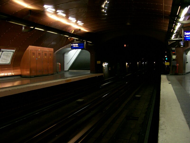 Empty Subway Station — Brown, Dark