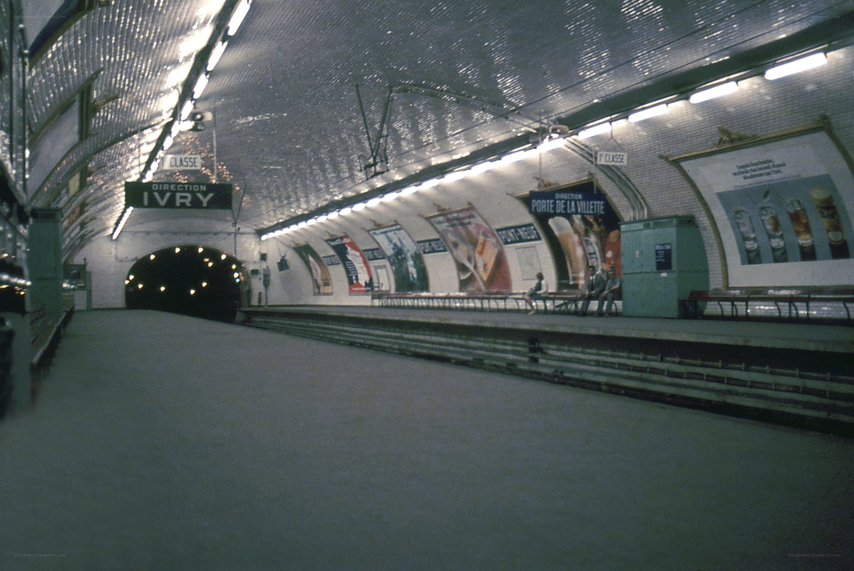 Empty subway station platform
