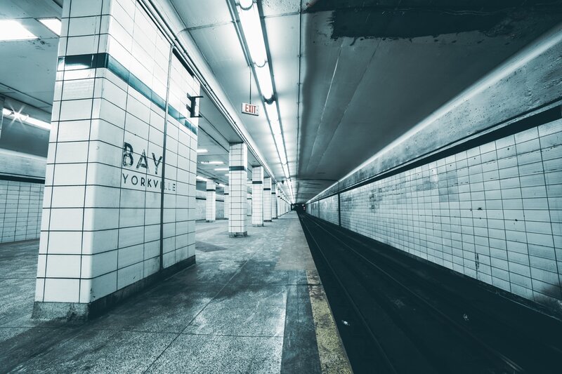 Empty Subway Station — White