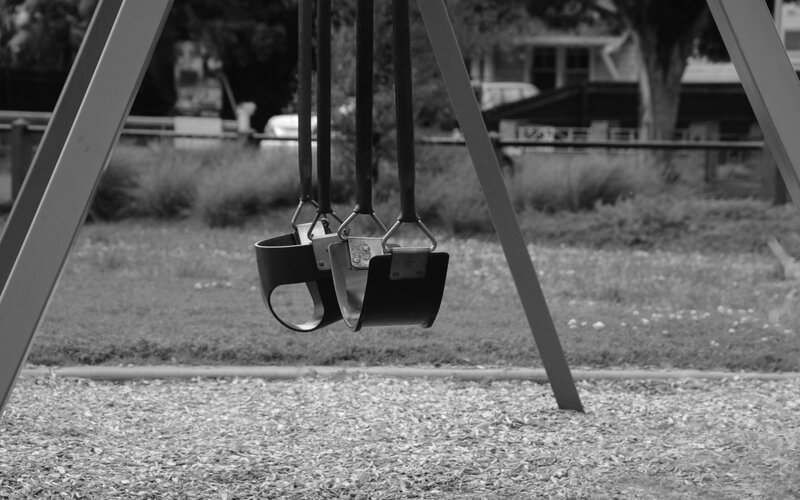 Empty Swing Set — Black