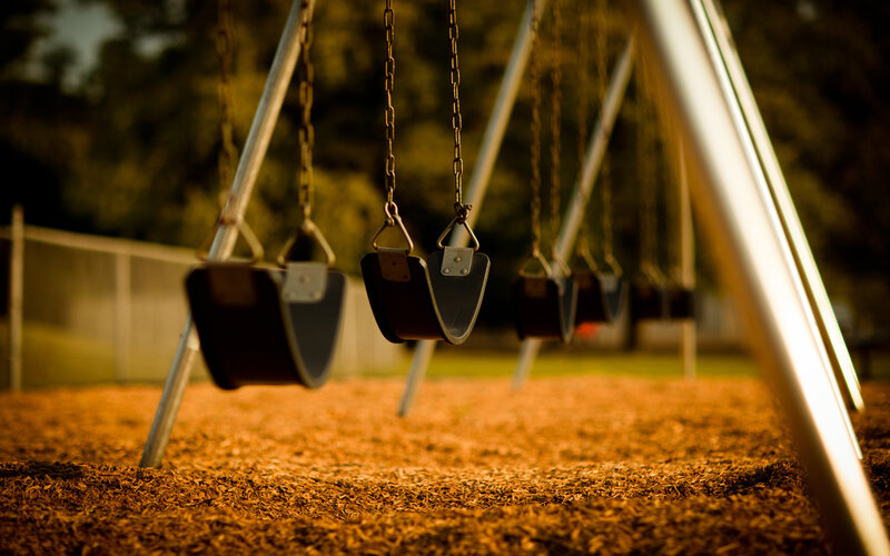 Empty Swings at Playground