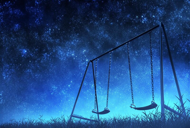 Empty Swings under Stars