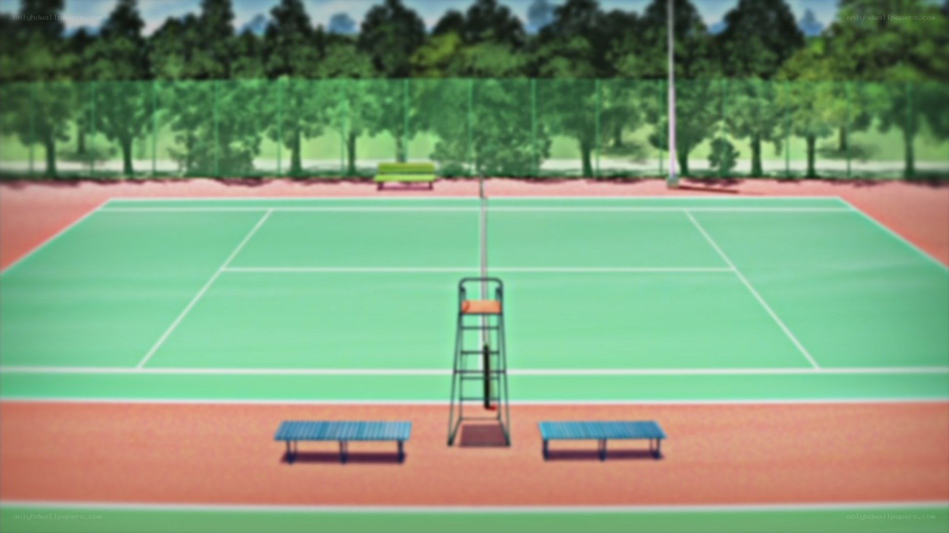 empty tennis court