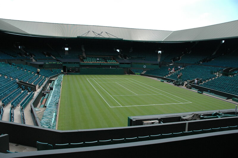 empty tennis stadium