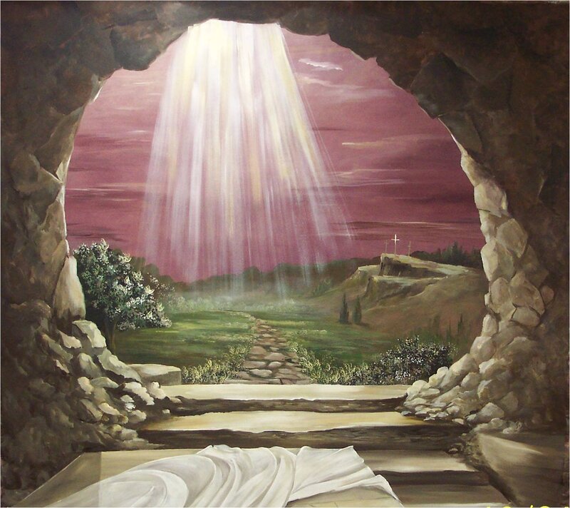 Empty Tomb with Light — White