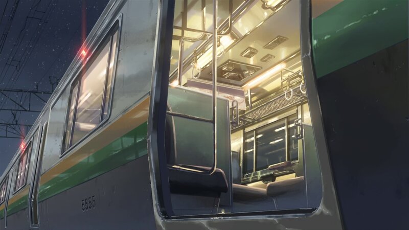 Empty Train Car at Night — Gray