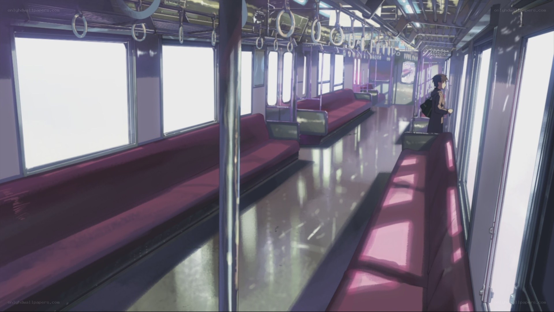 Empty train car interior