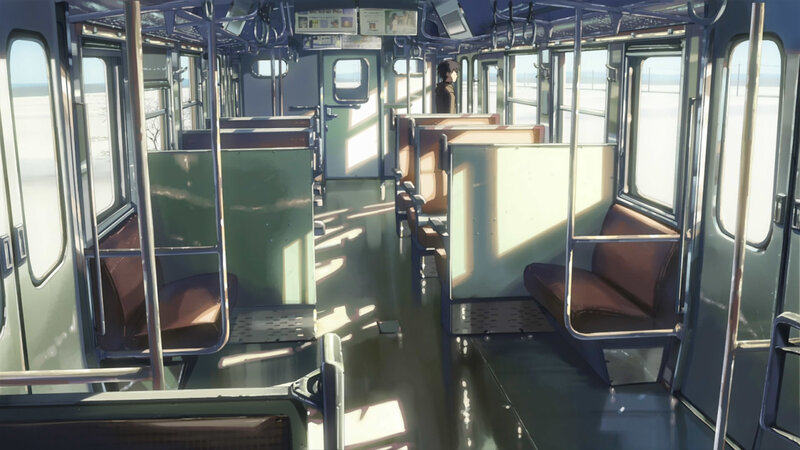 Empty train car interior