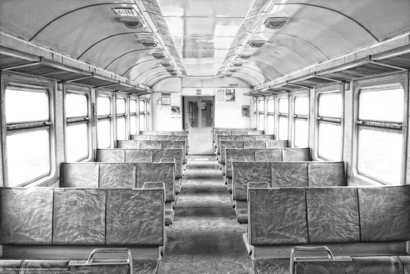 Empty train car interior