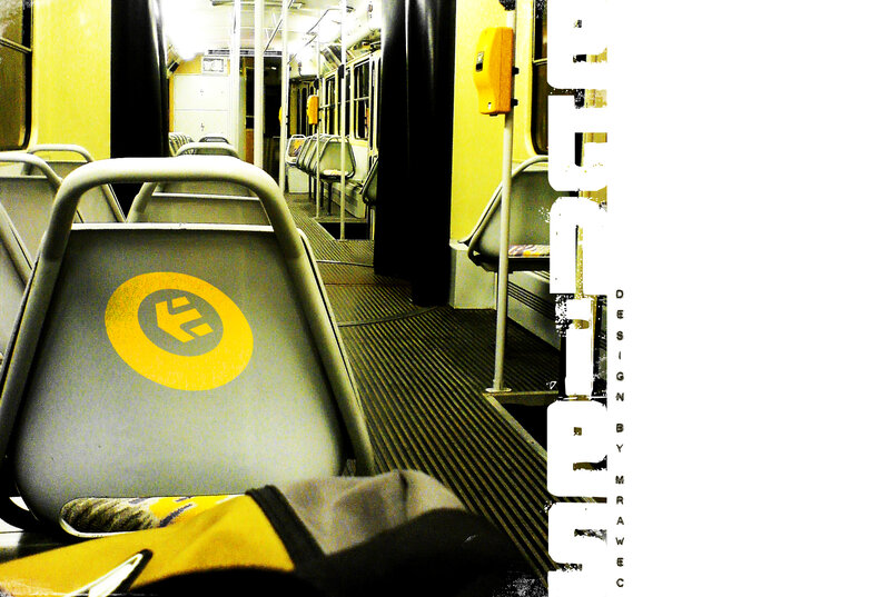Empty Train Car Interior — Yellow