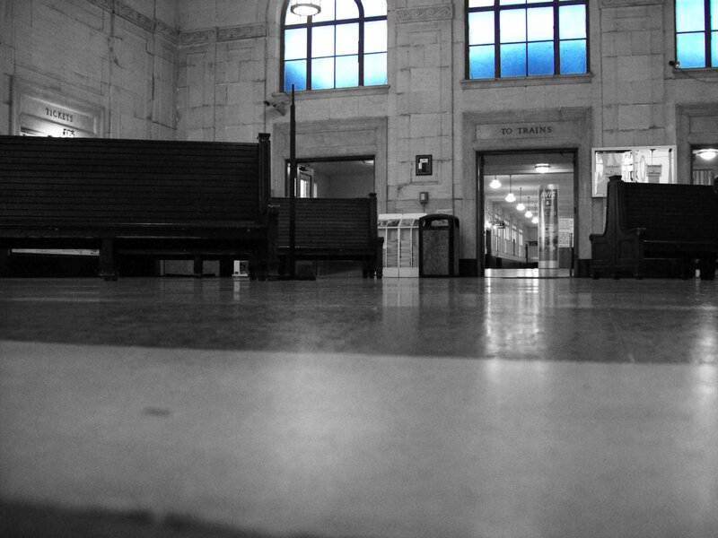 Empty Train Station — Black, Quiet