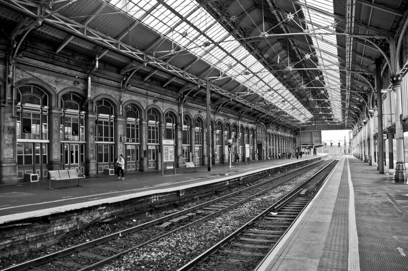 Empty Train Station — Black