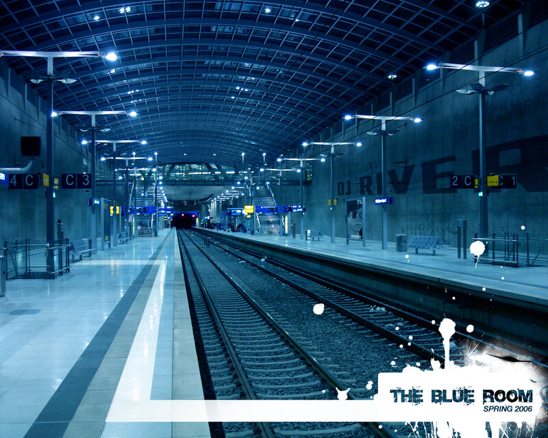 Empty Train Station — Blue, Dramatic