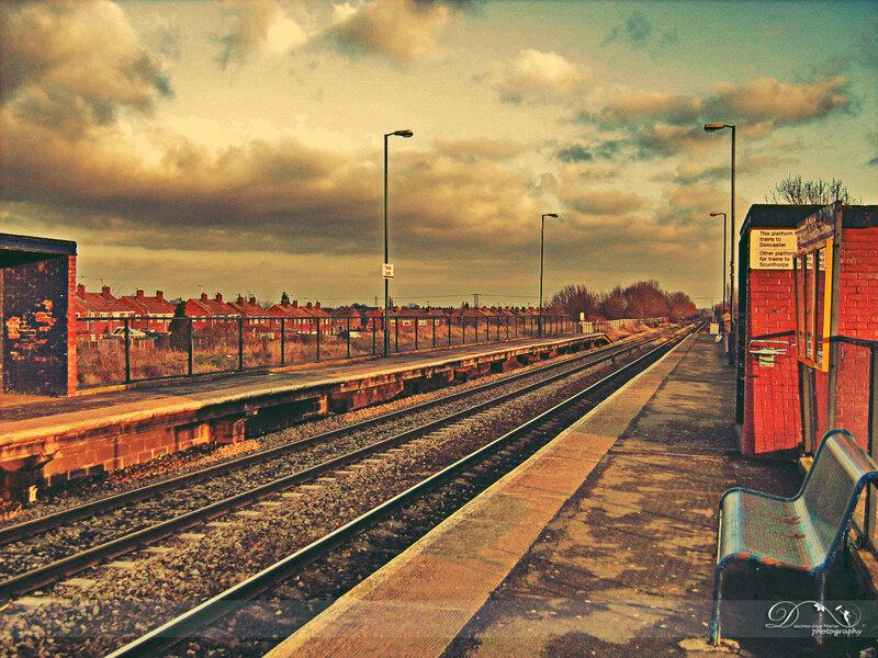 Empty Train Station — Brown, Dramatic, Sunset