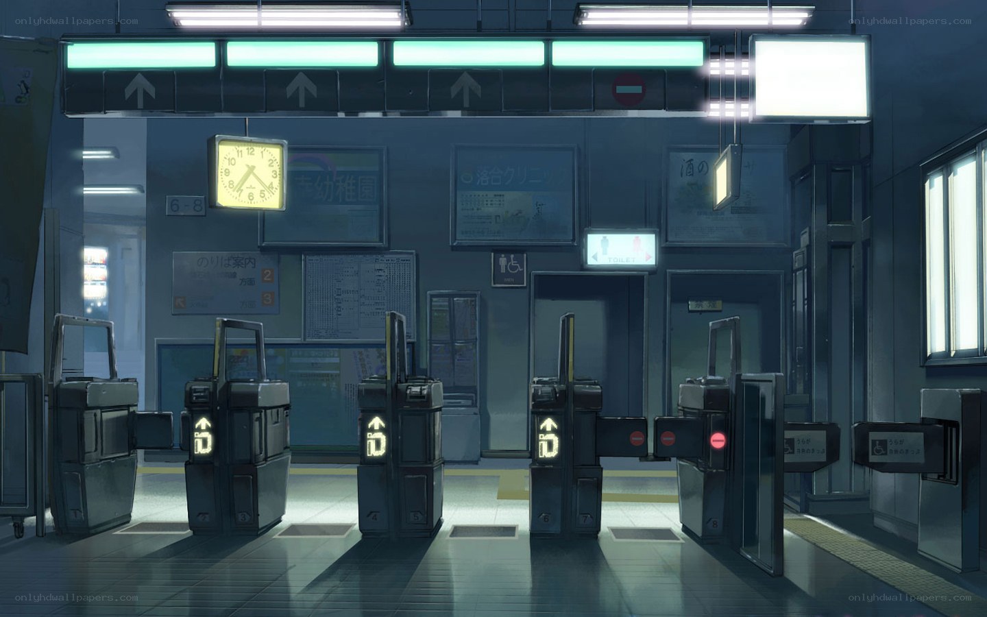 Empty train station entrance