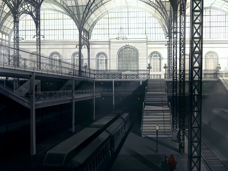 Empty Train Station — Gray, Serene