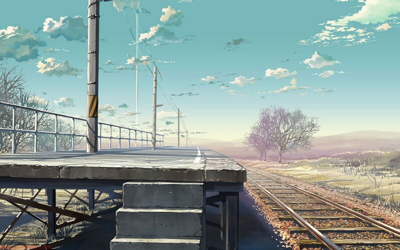 Empty Train Station Platform — Blue, Serene, Afternoon