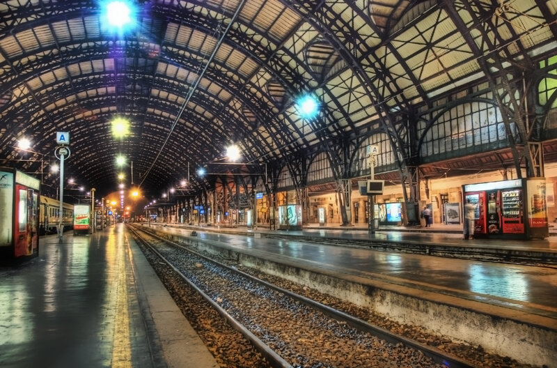 Empty Train Station — Yellow