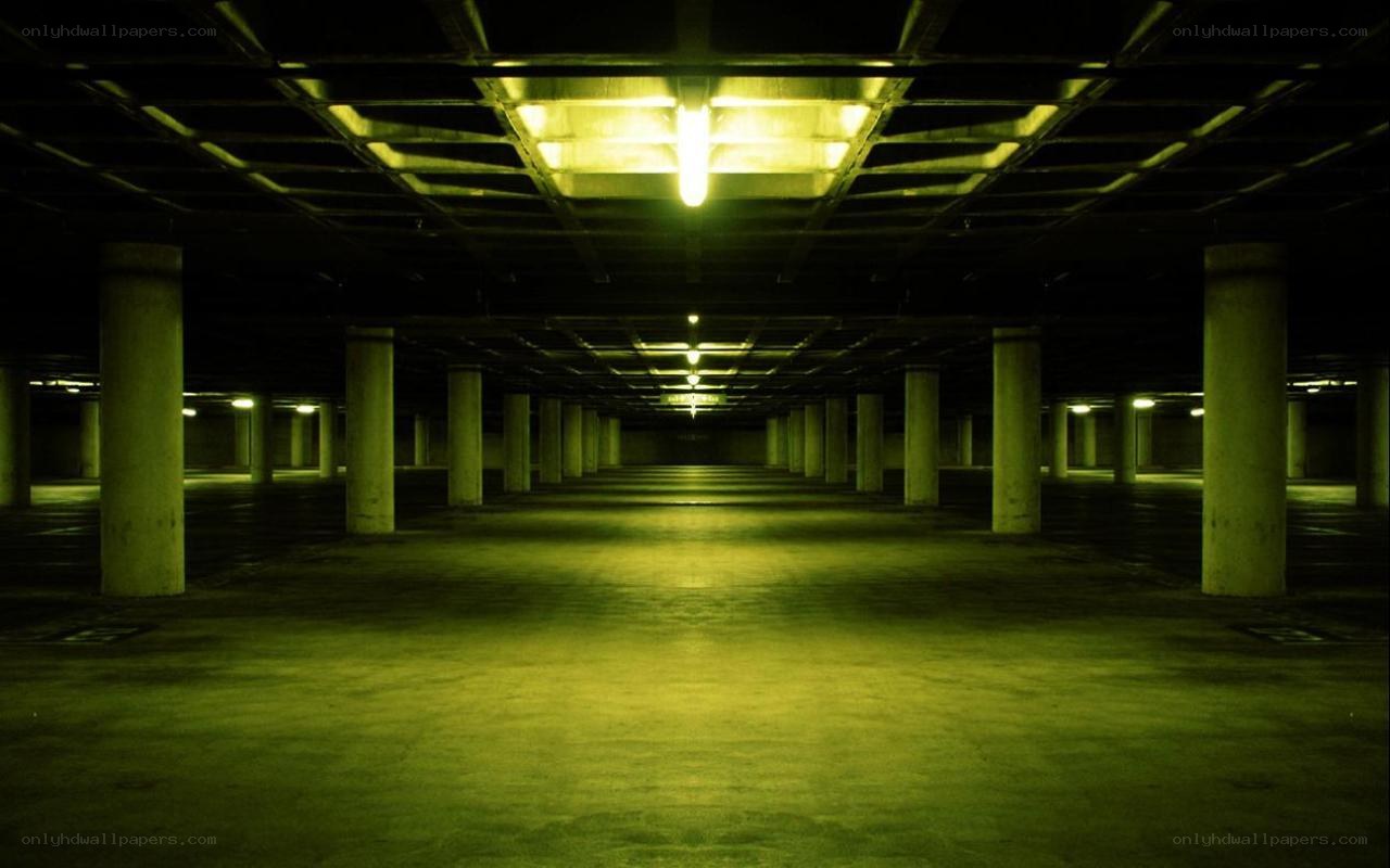 empty underground parking garage