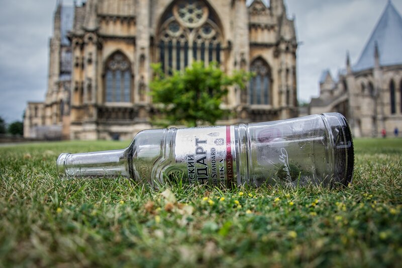 Empty Vodka Bottle