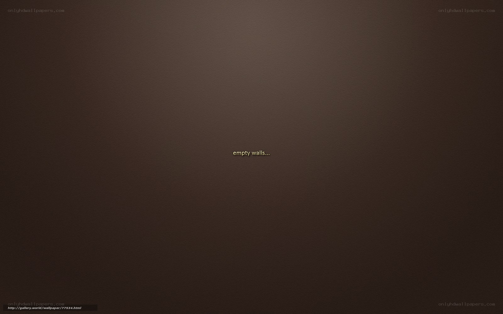 empty walls text