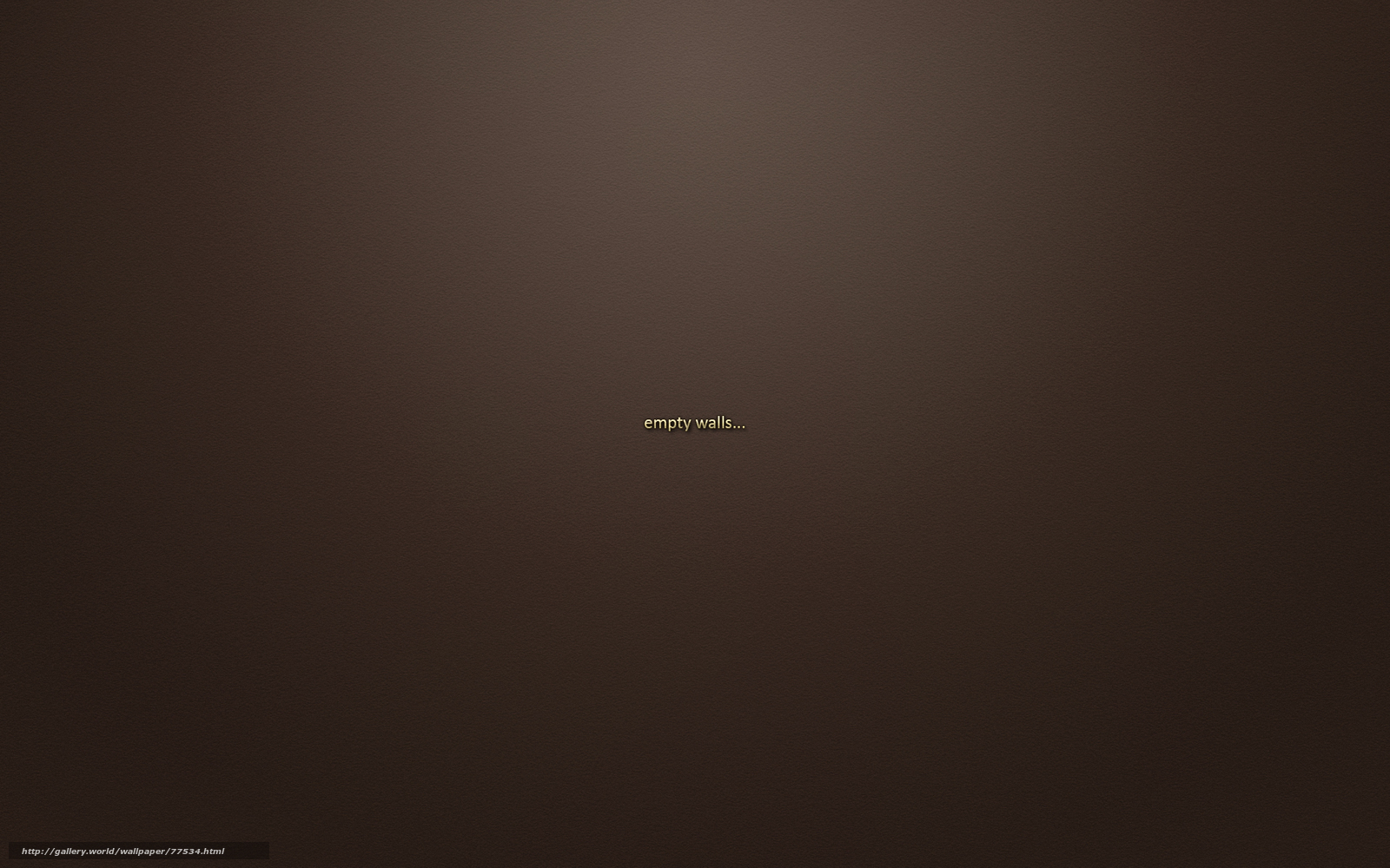 empty walls text