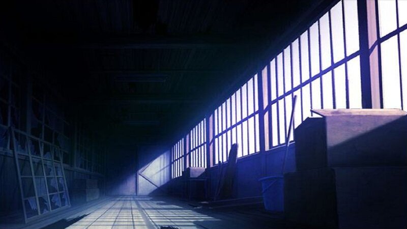 Empty Warehouse Interior — Blue