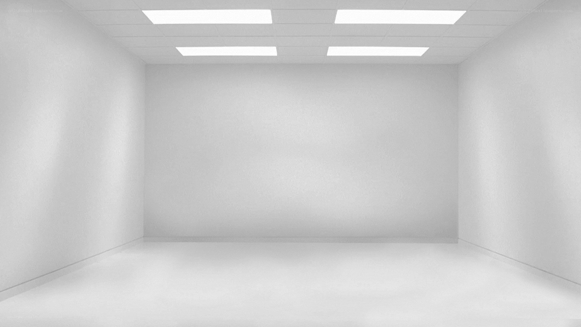 empty white room interior
