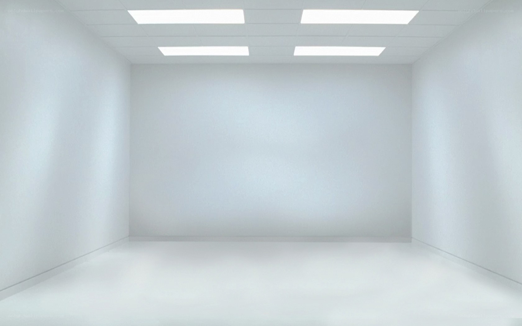 empty white room interior