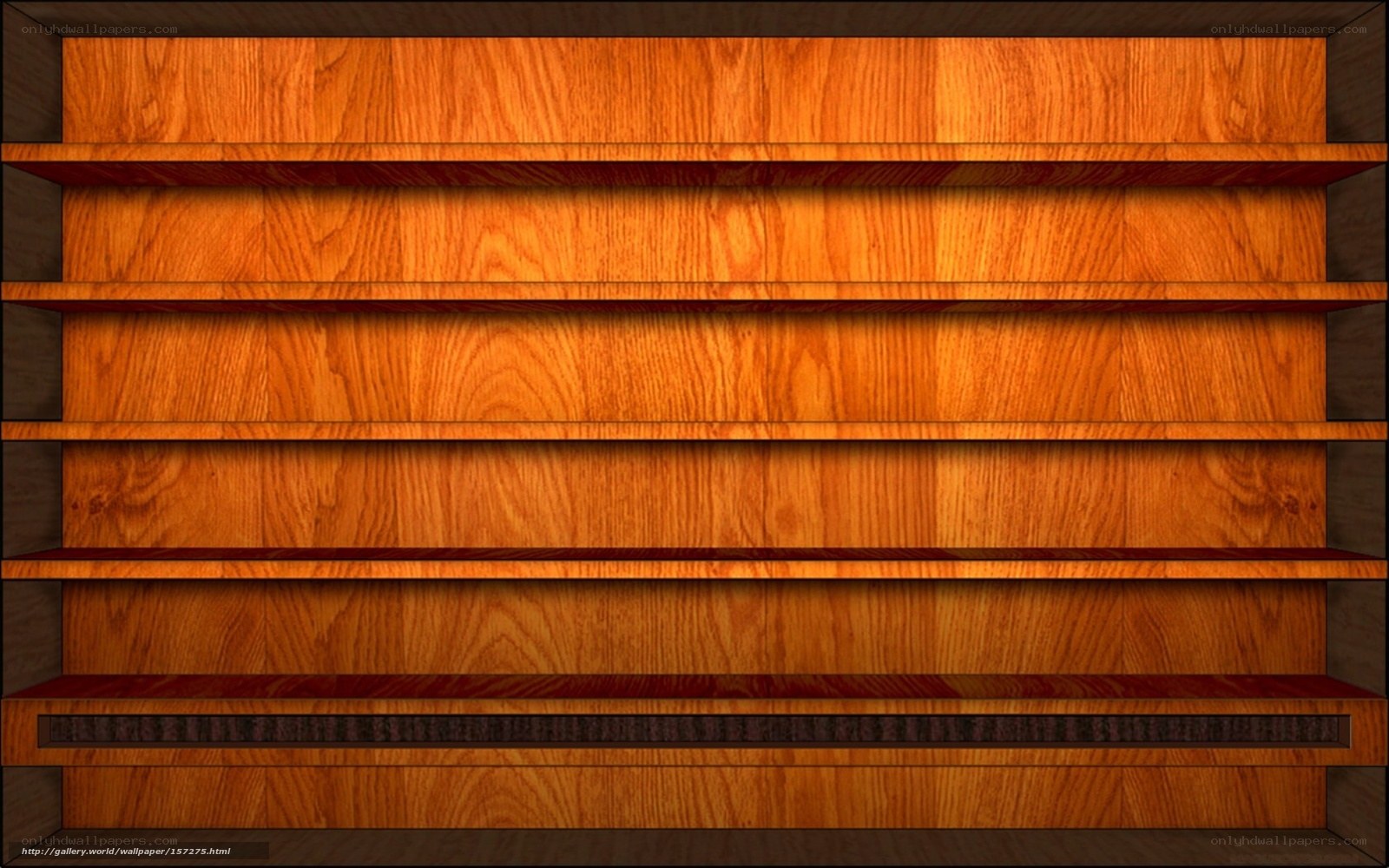empty wooden bookshelf