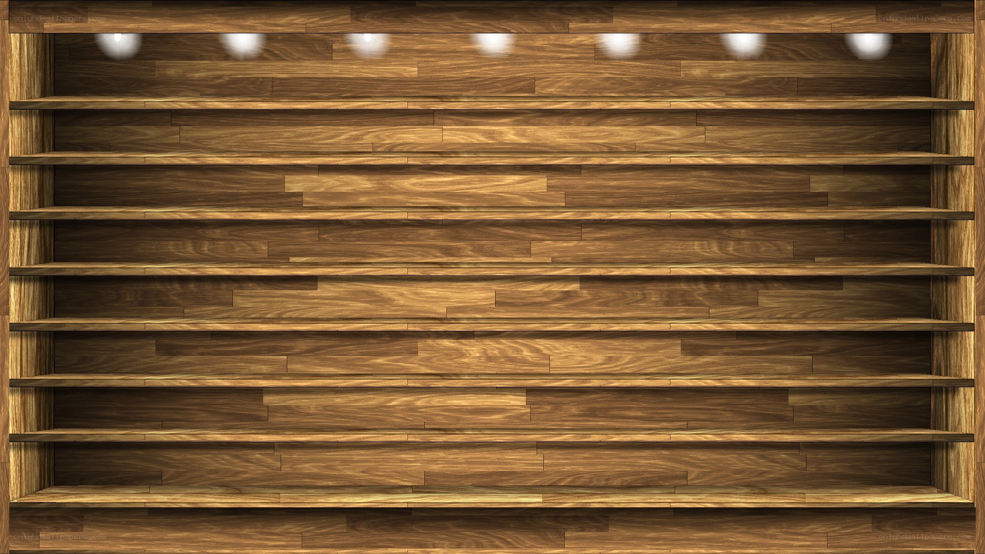 empty wooden bookshelf