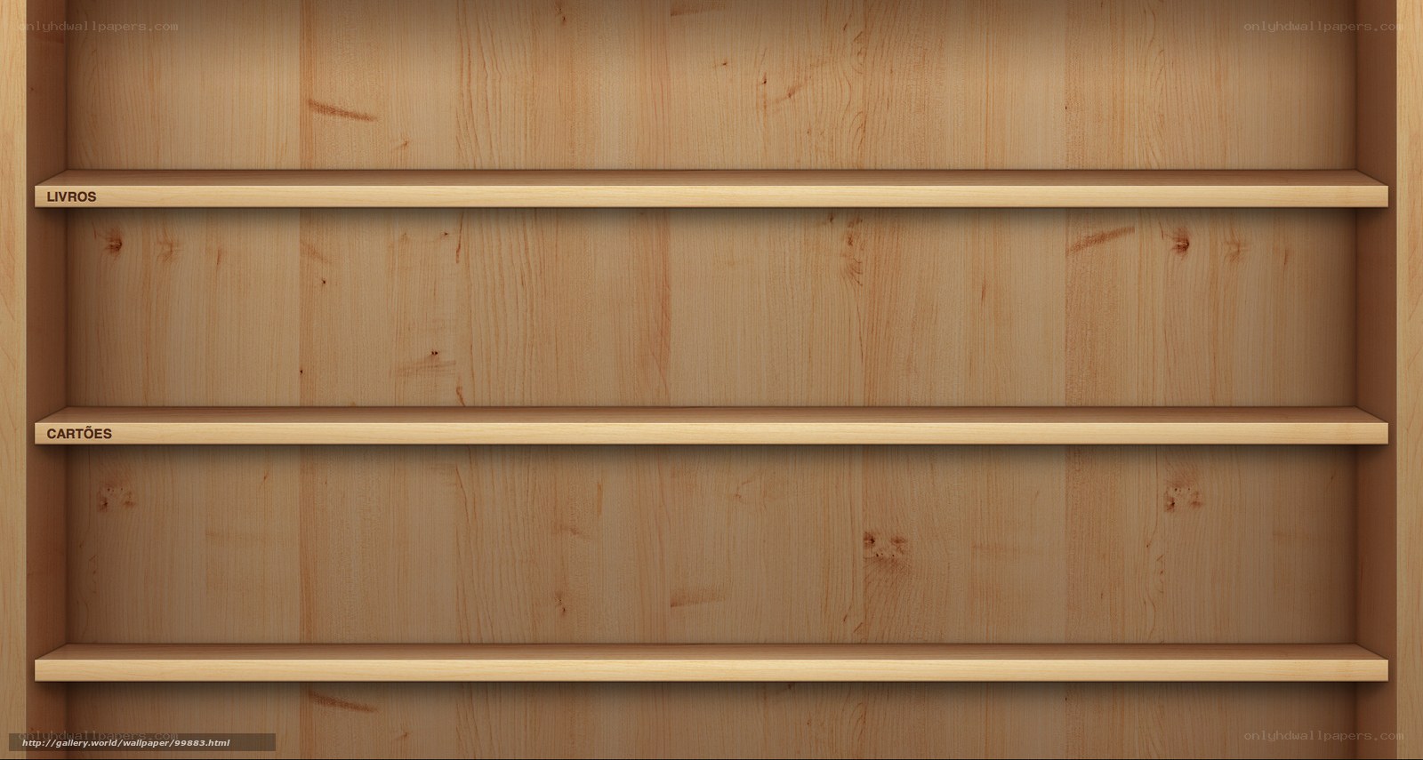 empty wooden bookshelf