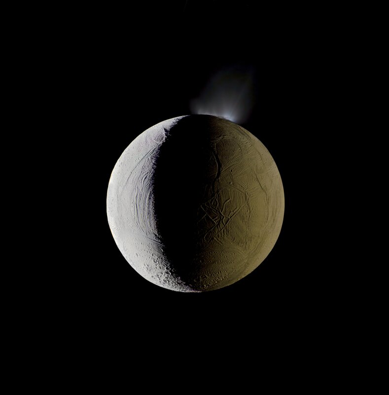 Enceladus Moon — Black