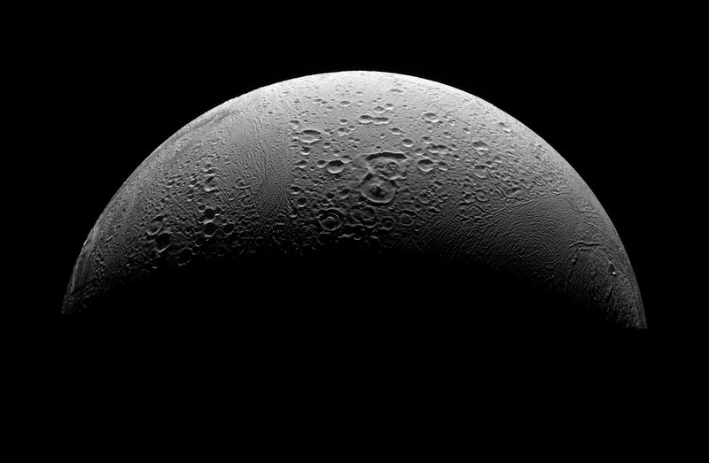 Enceladus moon surface
