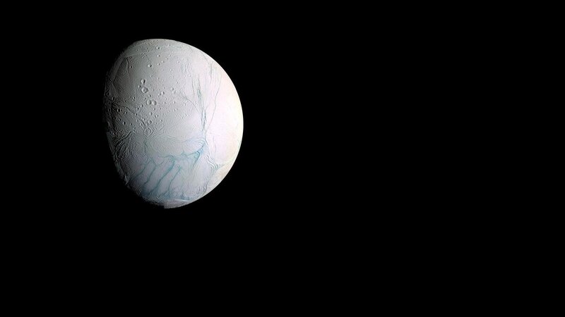Enceladus moon surface