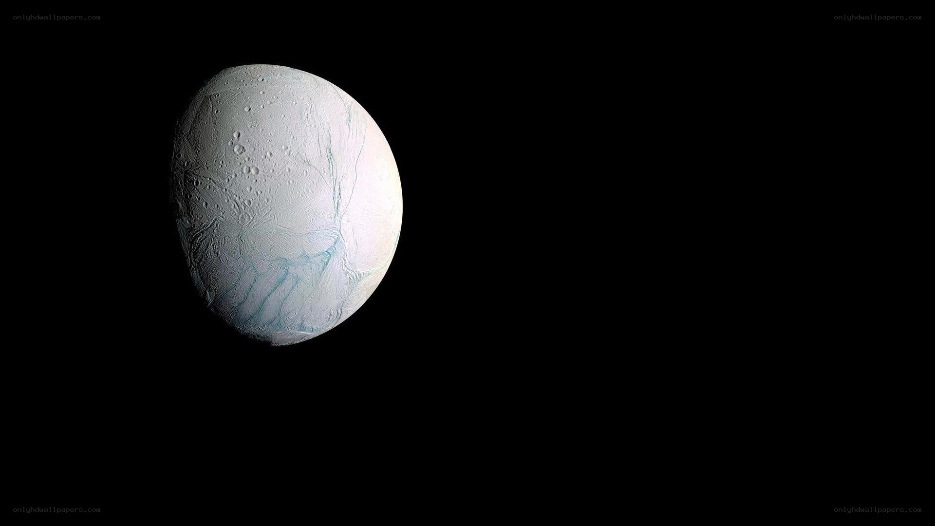 Enceladus moon surface