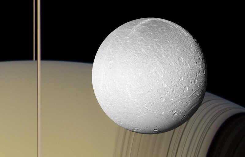 Enceladus Moon — White