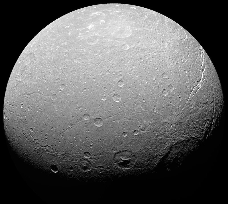 Enceladus surface close-up
