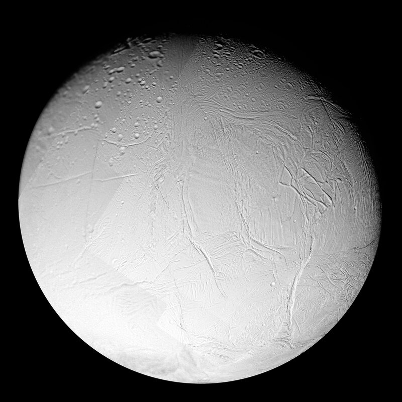 Enceladus surface from Cassini