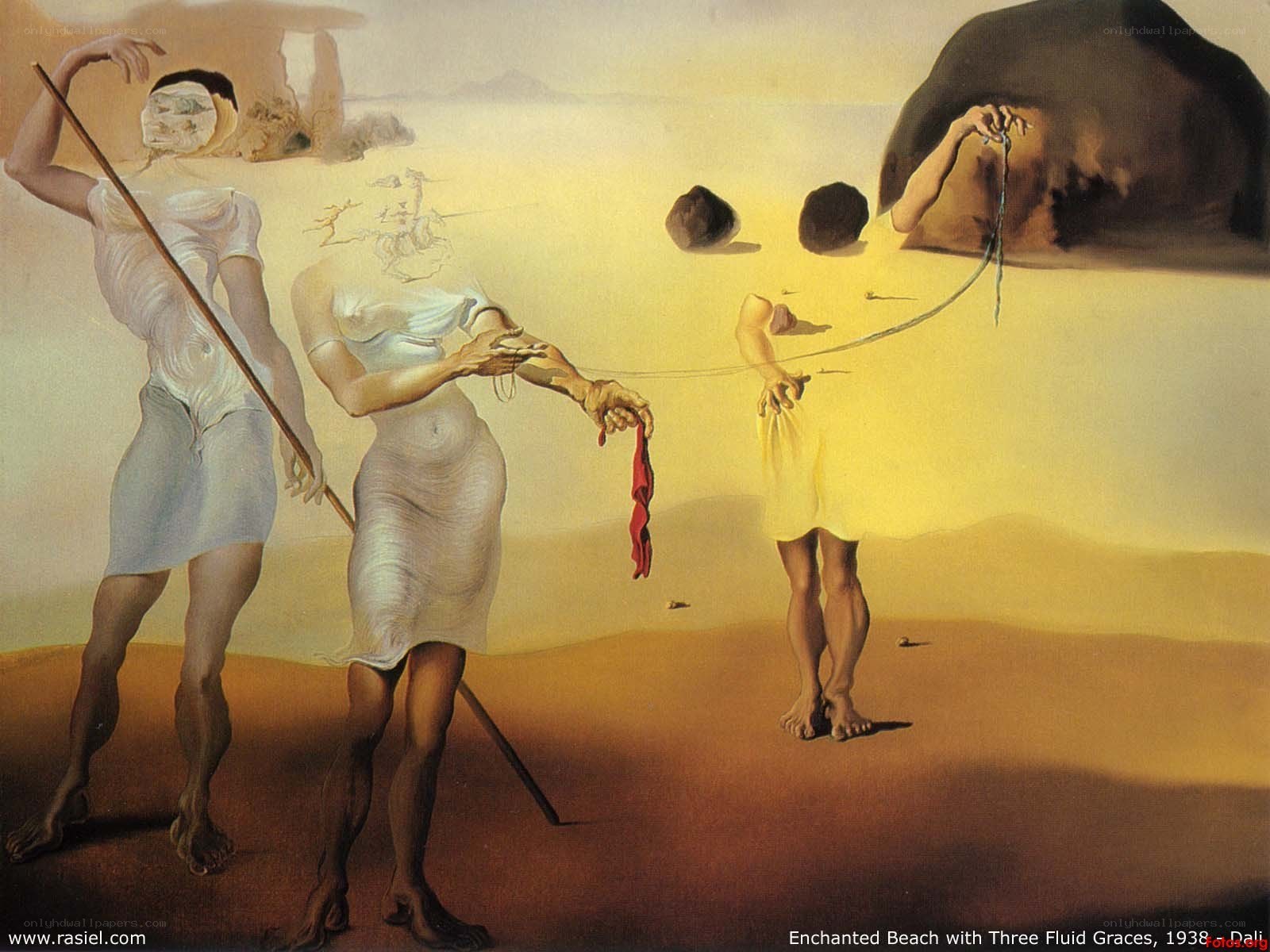 Enchanted Beach with Three Fluid Graces