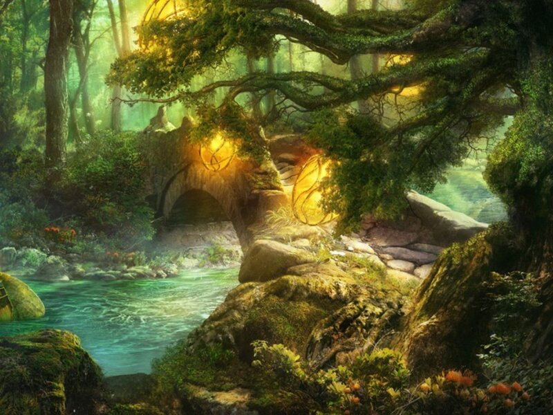 Enchanted Forest Bridge — Green