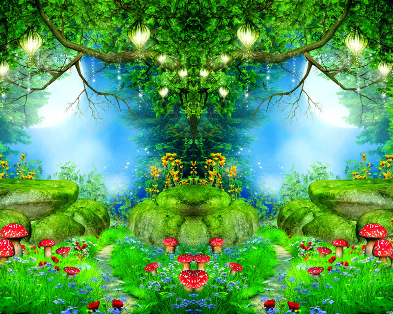 Enchanted Forest Glade — Green, Magical