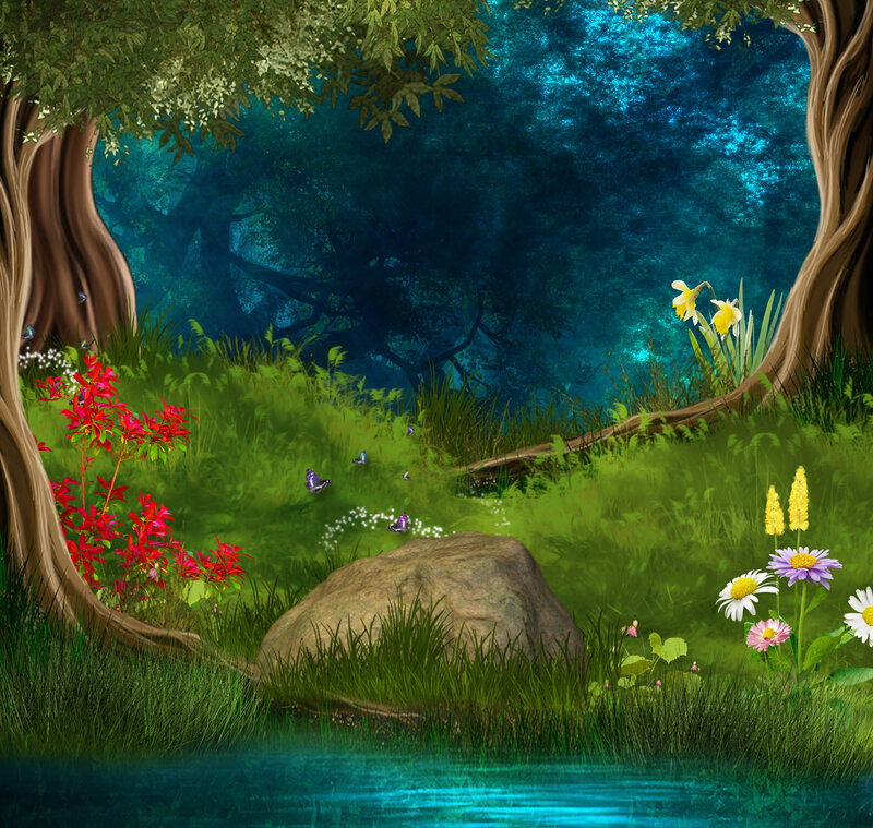 Enchanted Forest Glade — Green