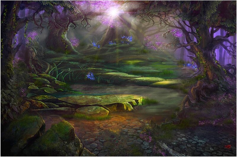 Enchanted Forest Glade — Purple